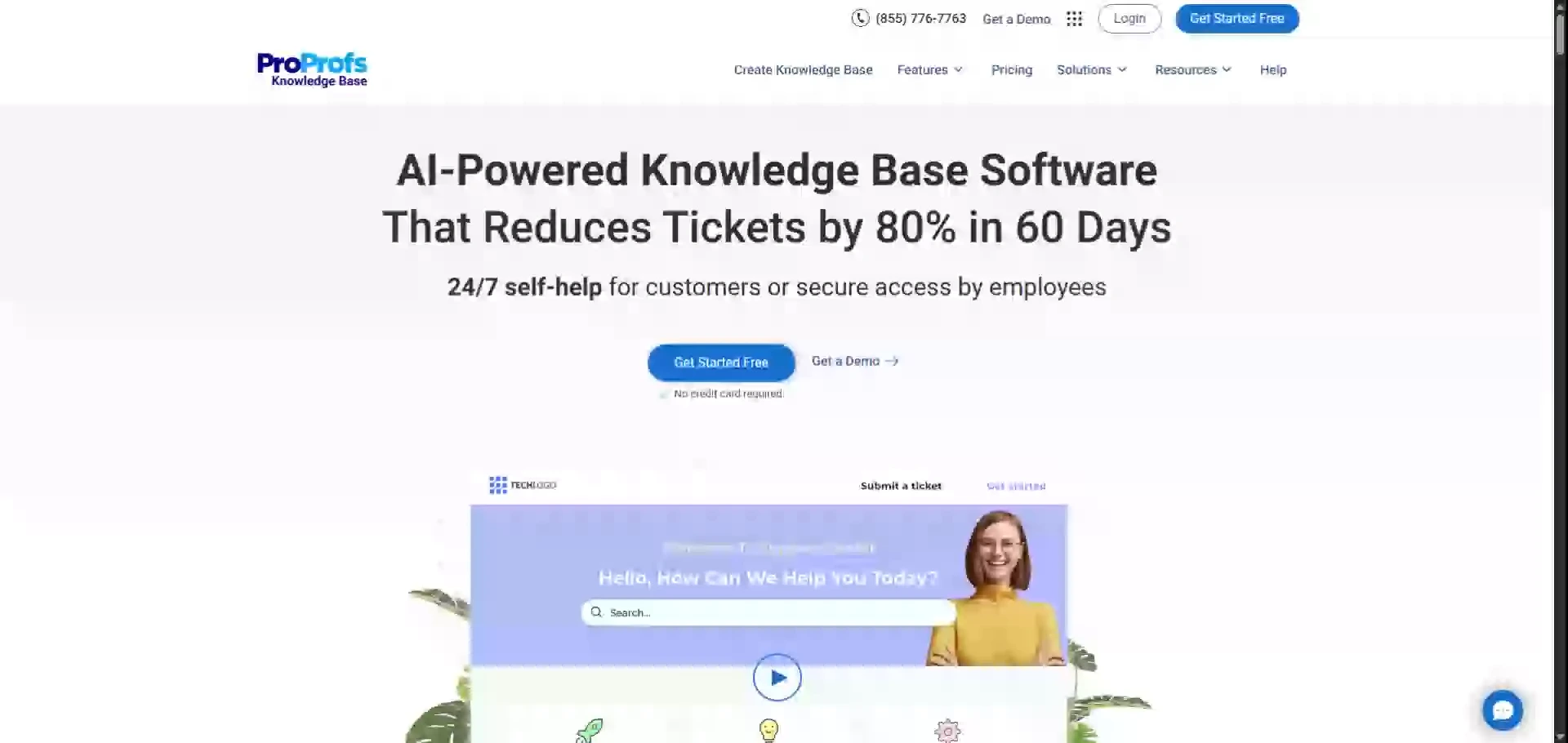 proprofs knowledge base website