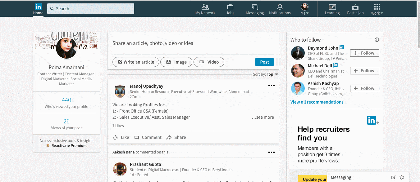linkedin search