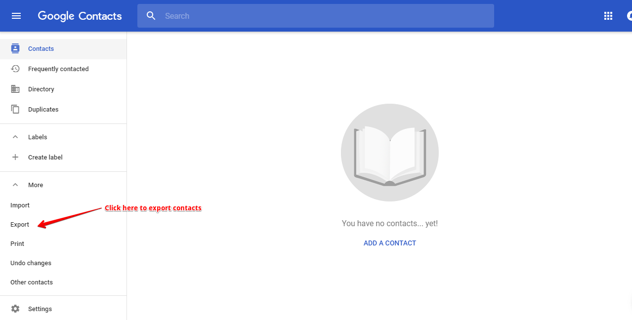 How to export contacts from gmail