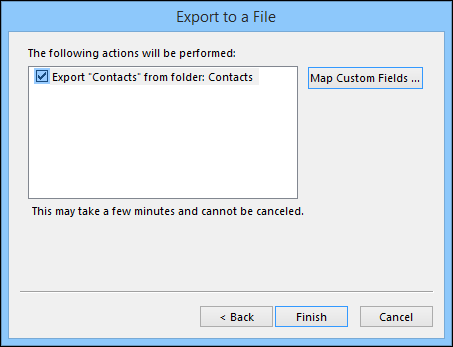 How to export contacts from outlook 11