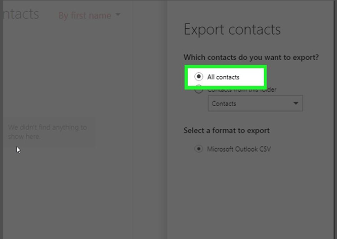 How to export contacts from outlook 54