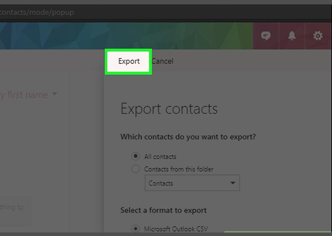 How to export contacts from outlook 56