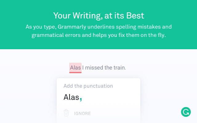 Grammerly chrome extension