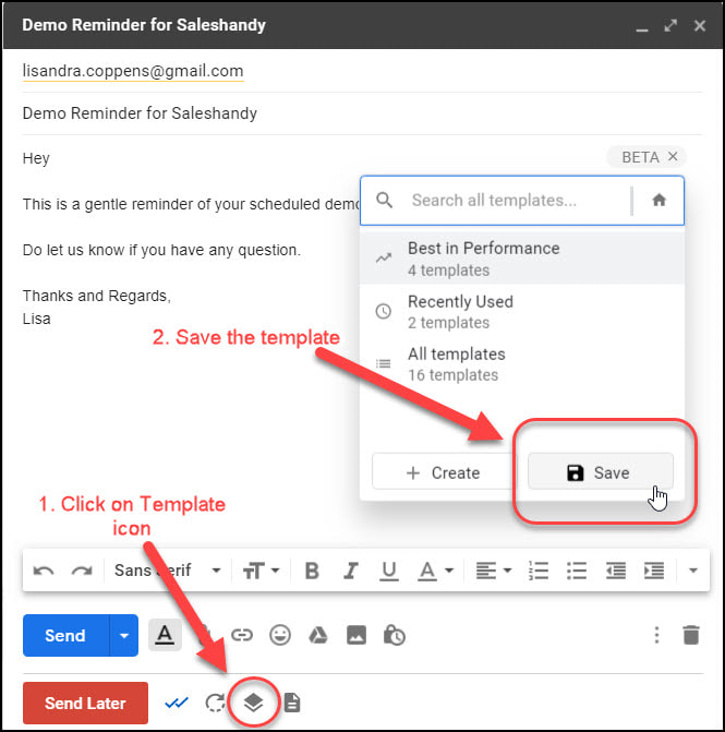Save Template In Gmail