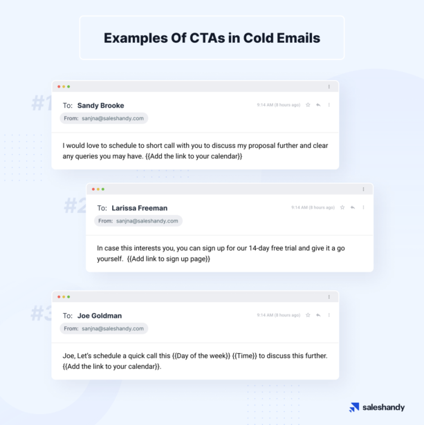 CTA cold email 