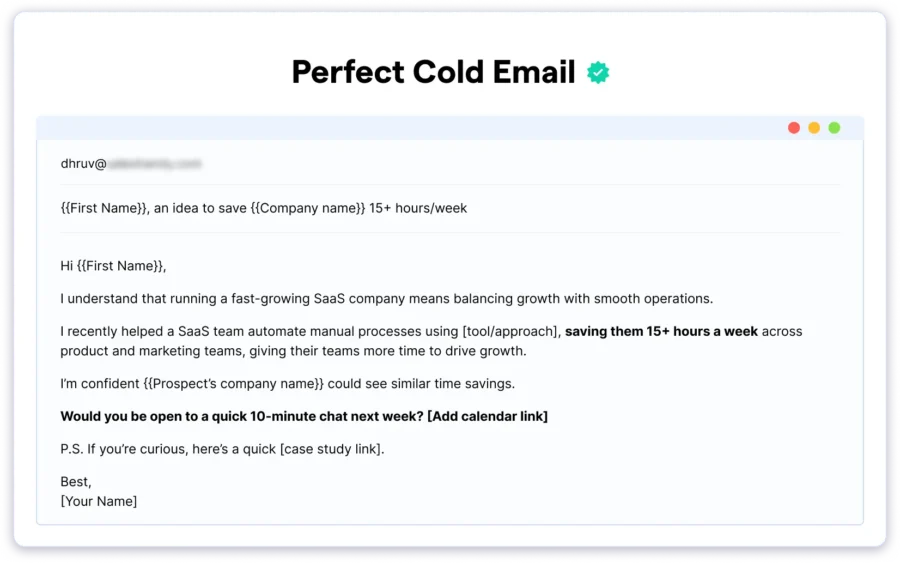 Perfect Cold Email