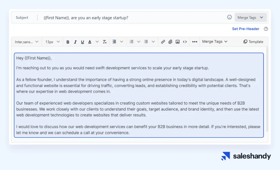 keep cold emails simple and direct