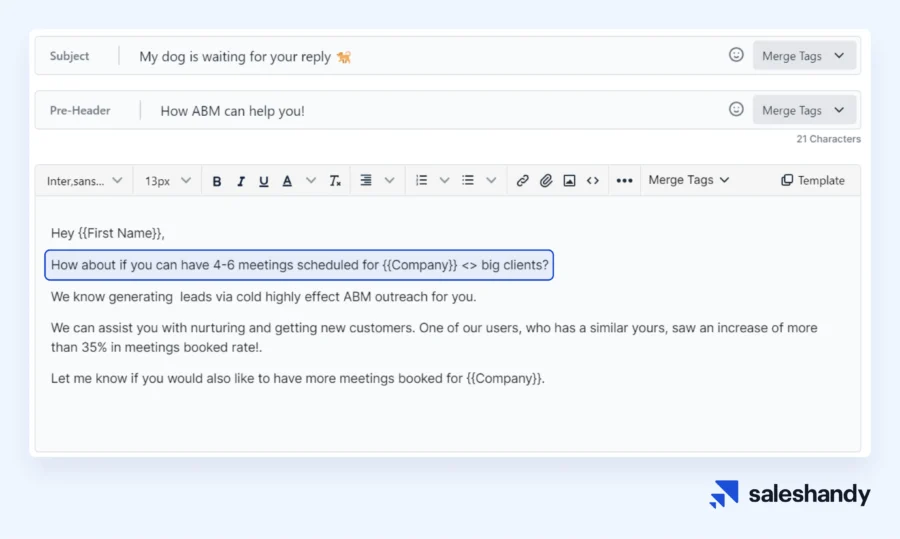 personalize the intro for each prospect