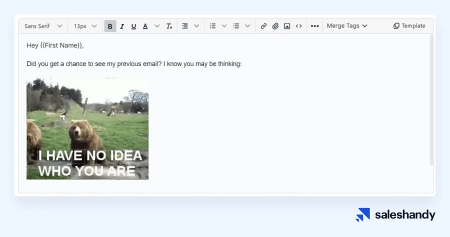 use gifs in follow ups