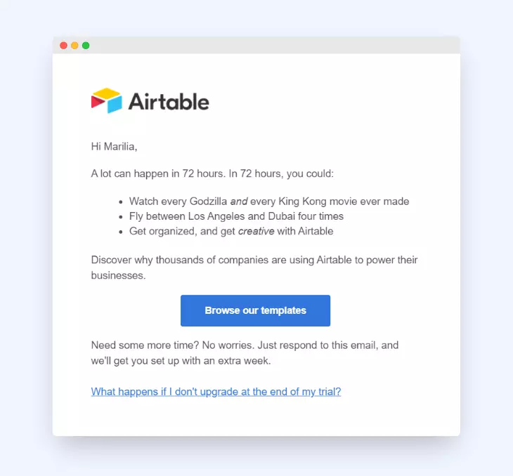 an example of a marketing email