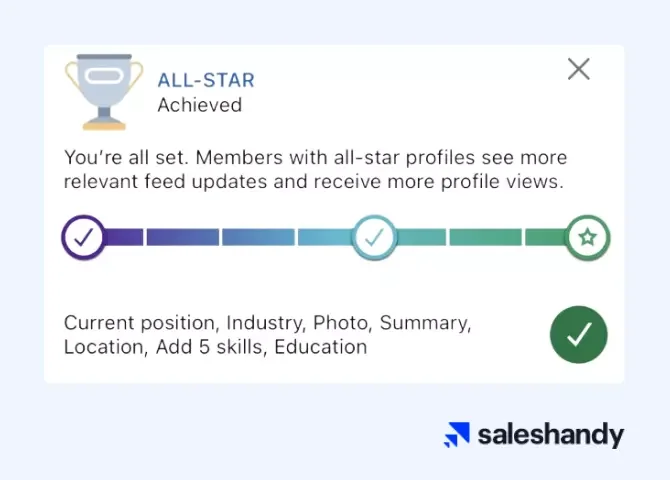LinkedIn all-star profile