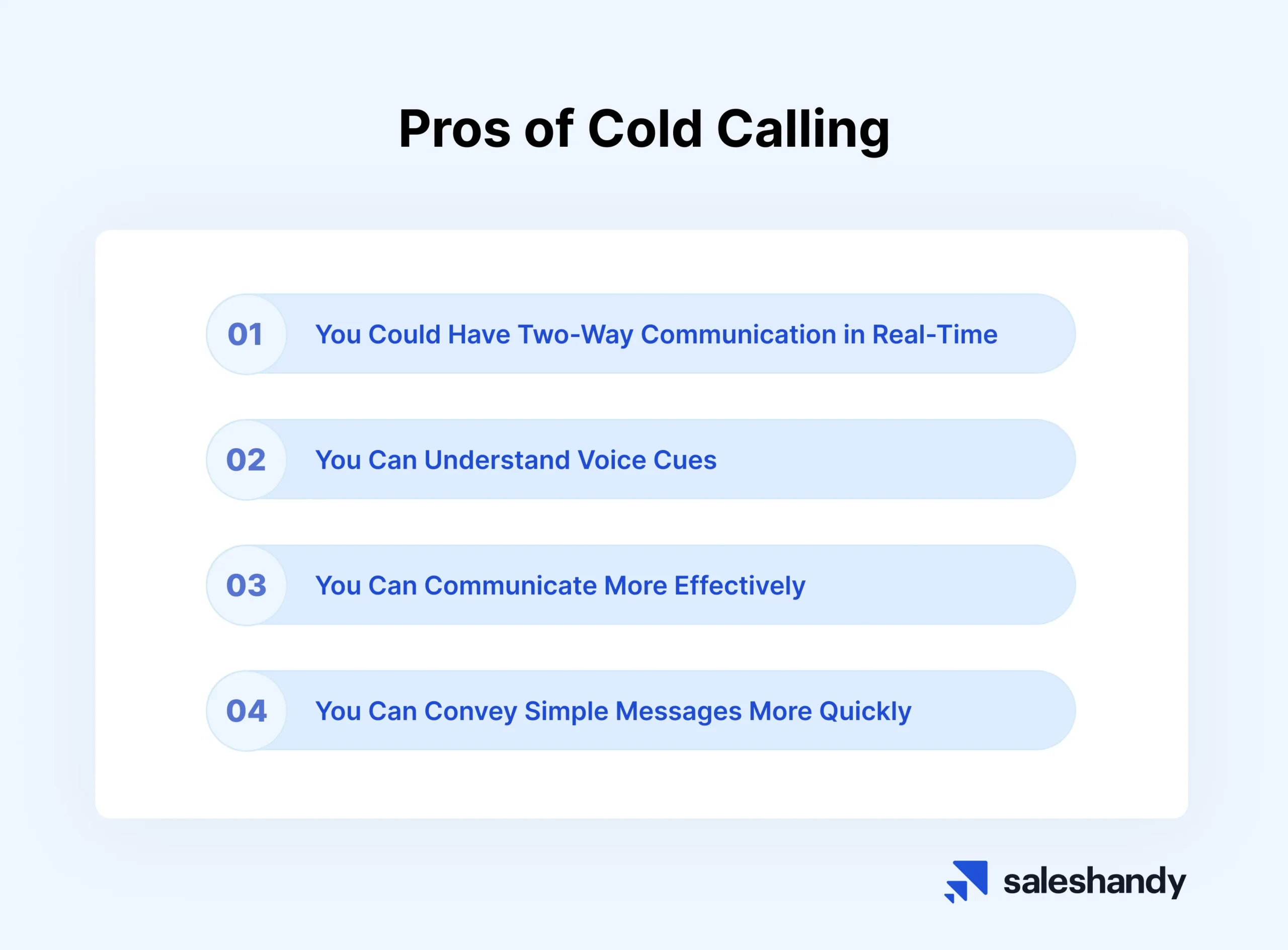 Pros of Cold Calling