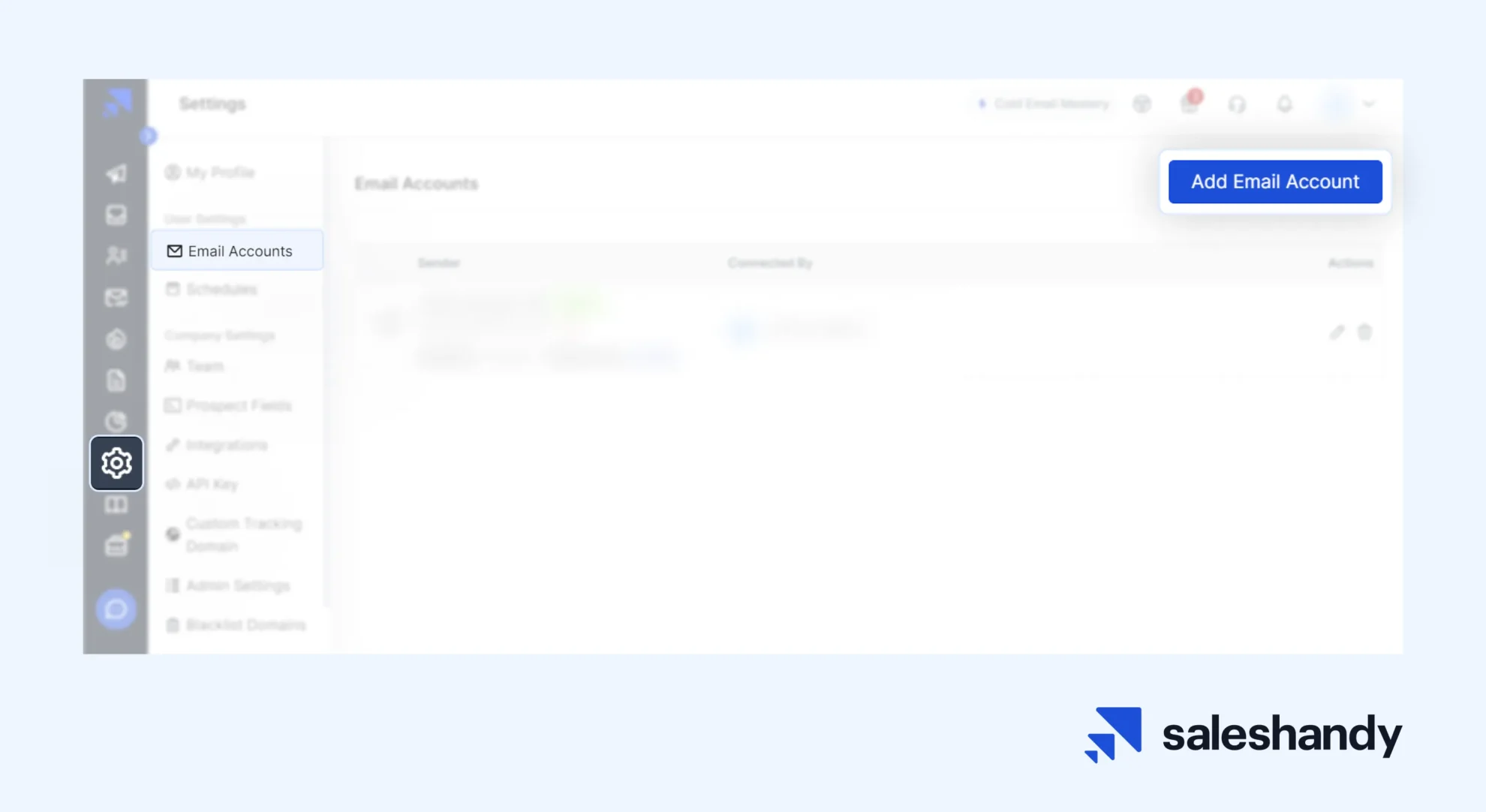 Add email accounts in Saleshandy