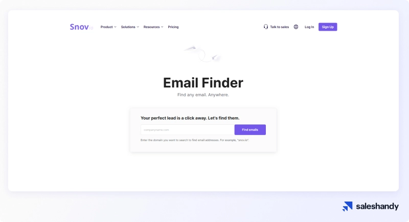 Snov is an email finder tool