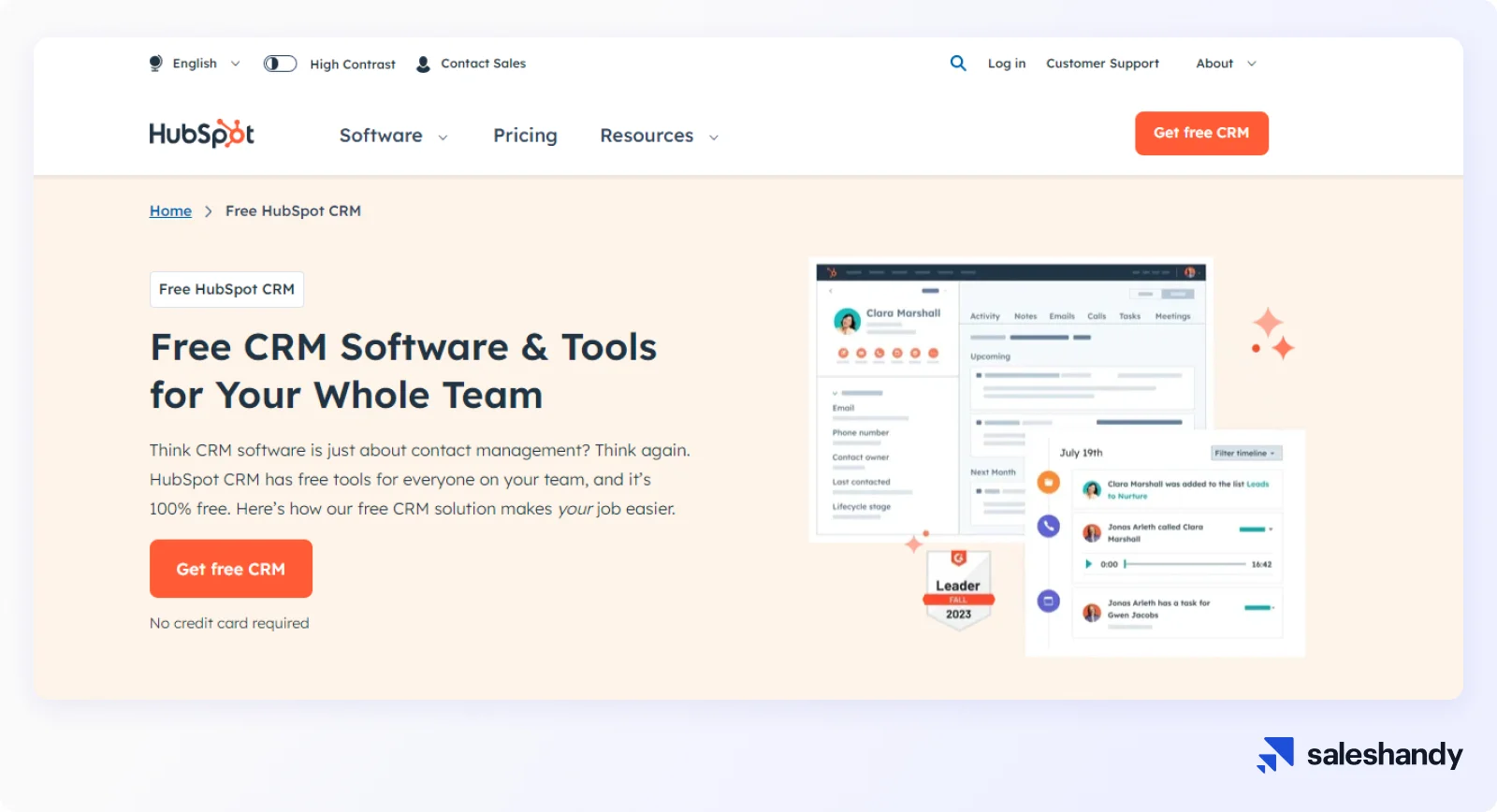 HubSpot is a CRM tool, which is essential for lead generation.