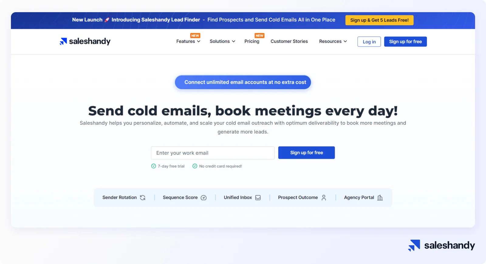 Saleshandy is a All-In-One prospecting and cold emailing platform.