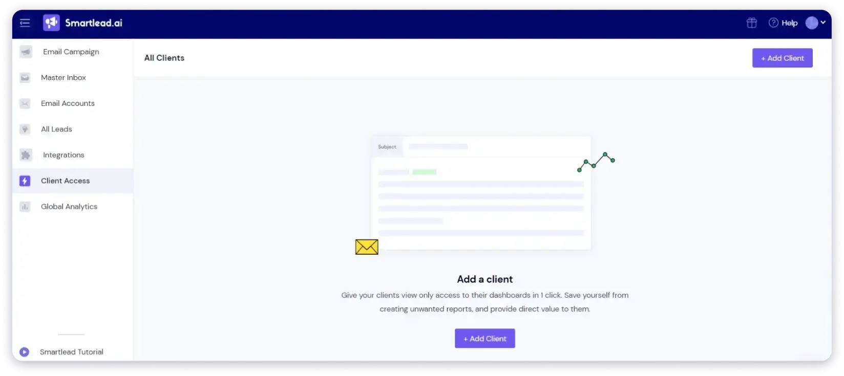 Smartlead's client management