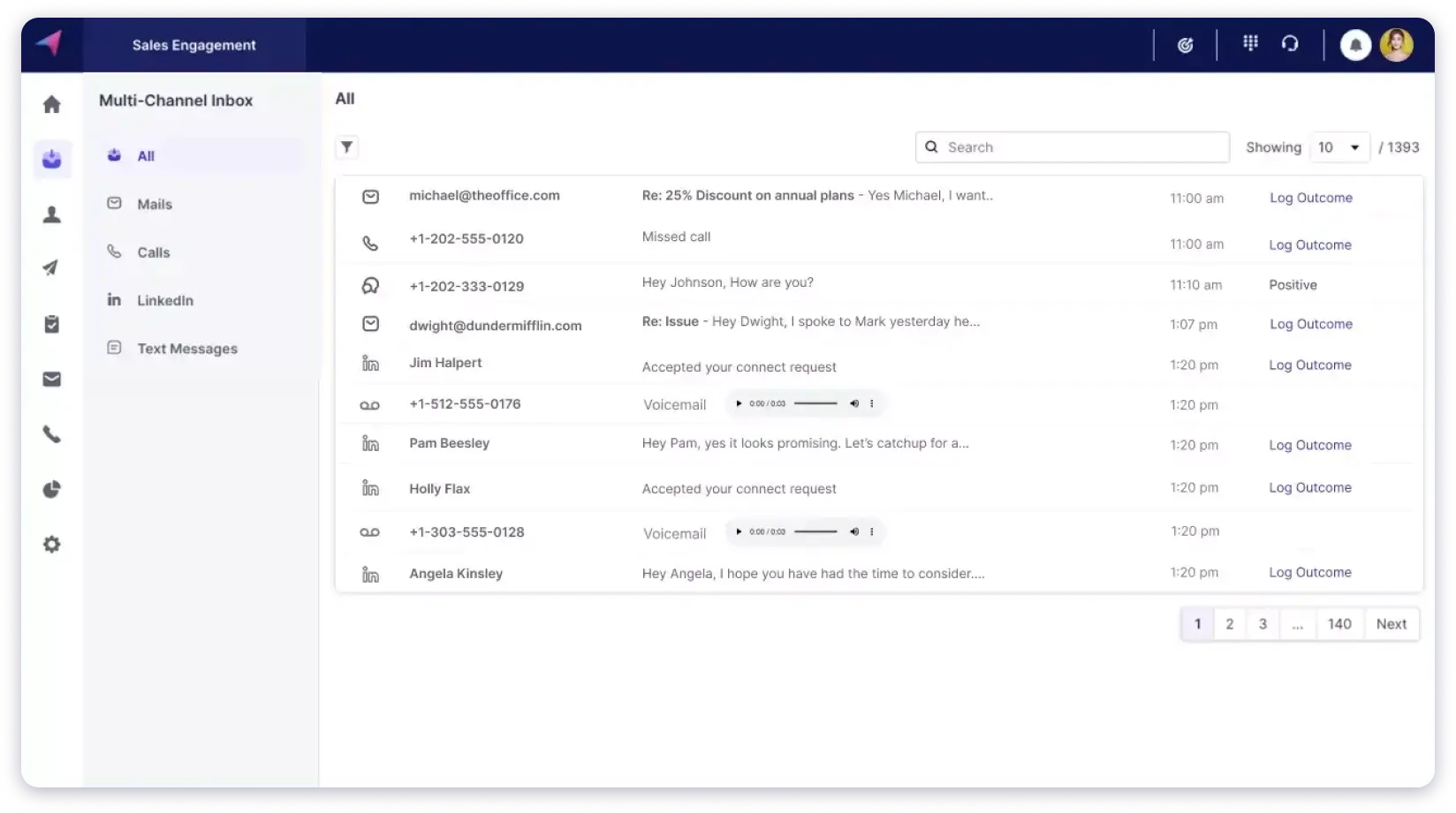 Klenty Multichannel dashboard