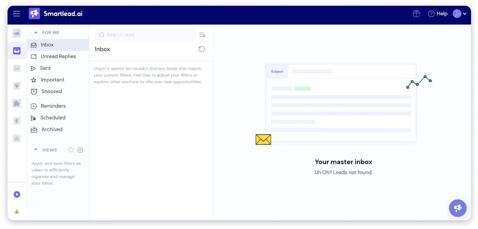 Master inbox in Smartlead