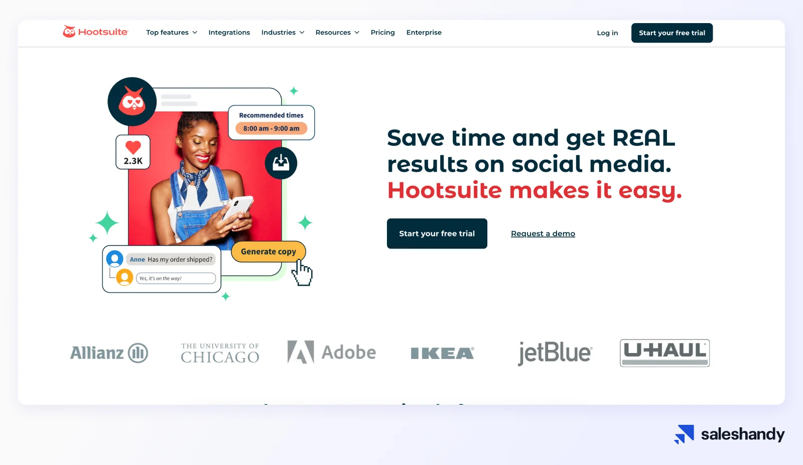 Hootsuite for social media engagement