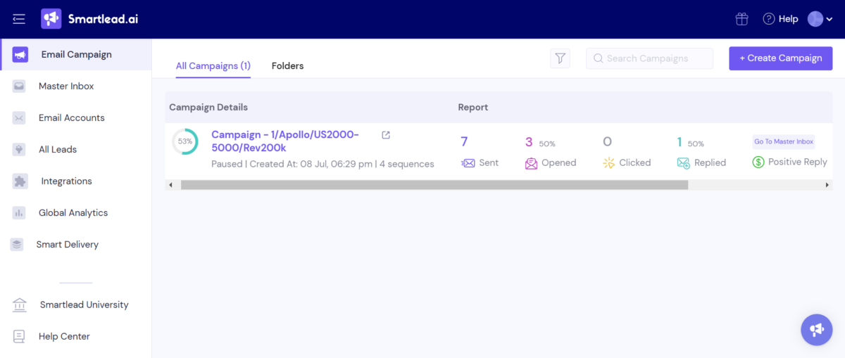 Smartlead- cool email outreach tool