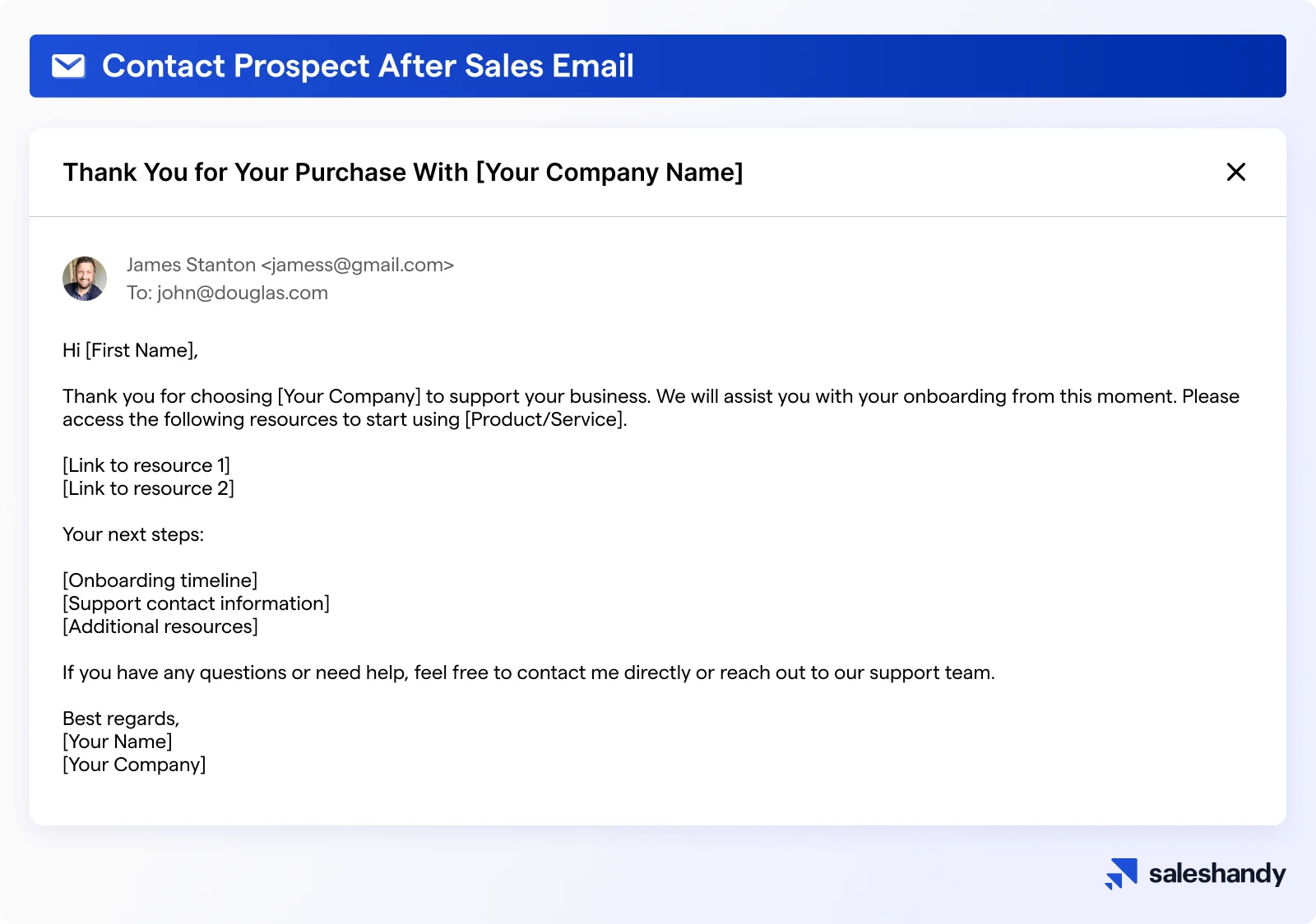 how to write b2b email example 3