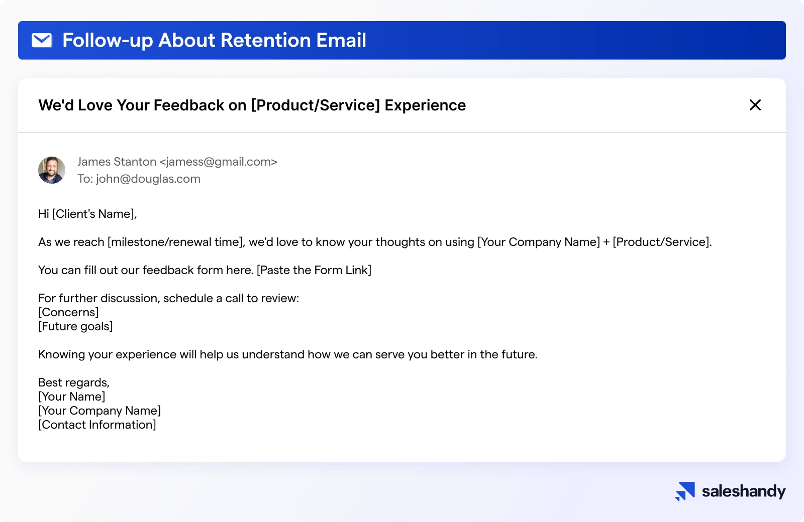 B2B email example