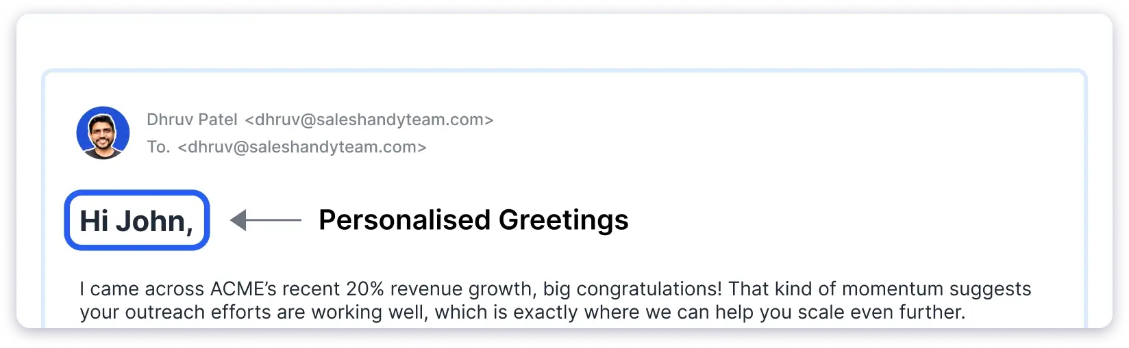 Personalized greeting