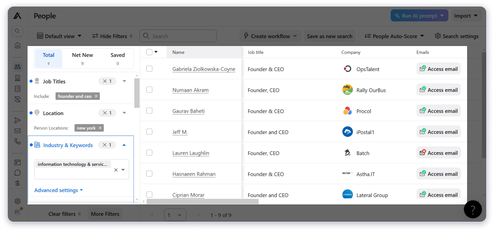 Apollo's b2b database