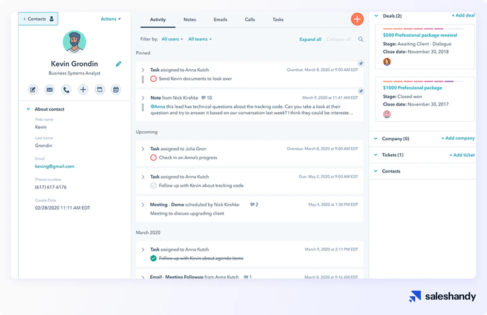Hubspot all in one lead gen tool