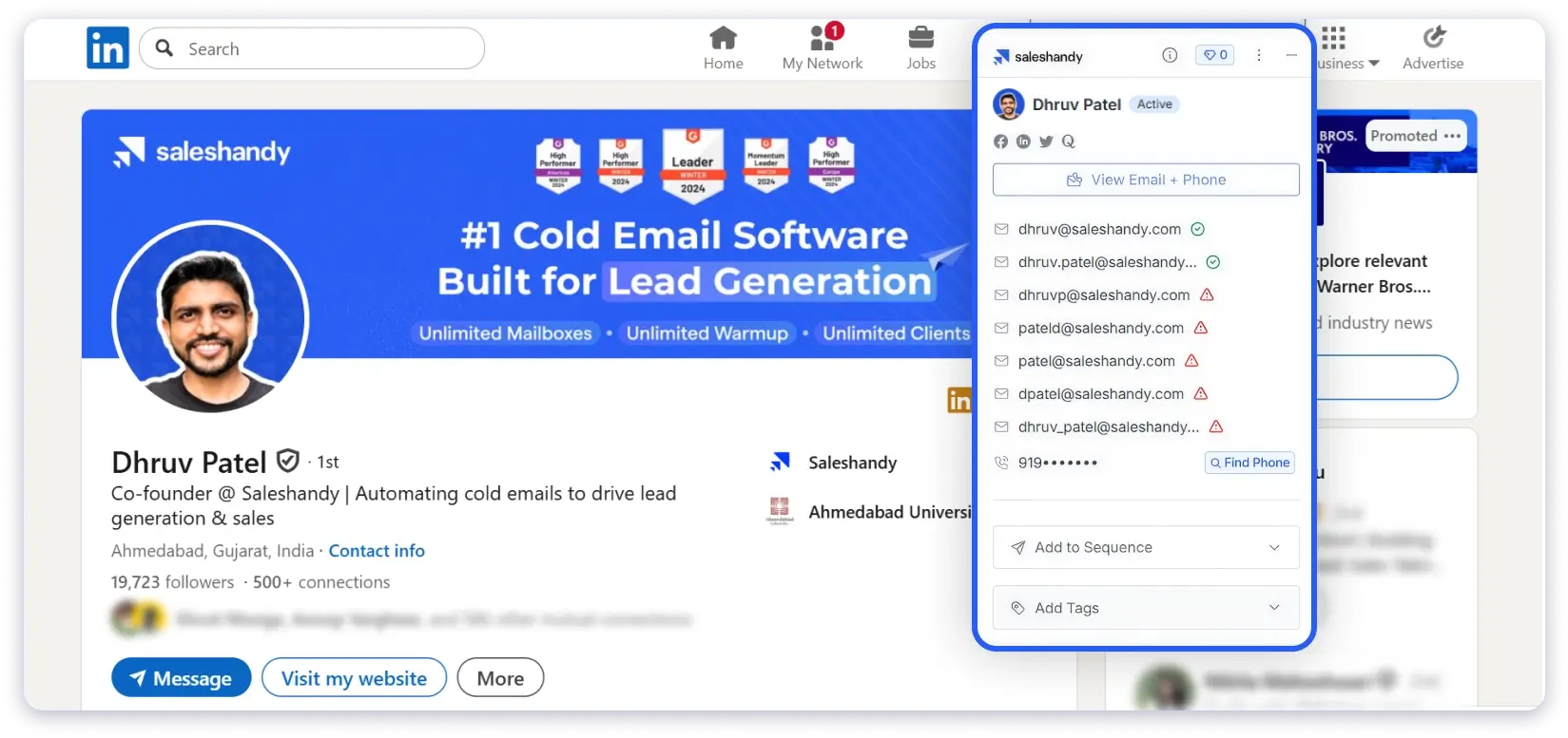 The best LinkedIn Chrome extension