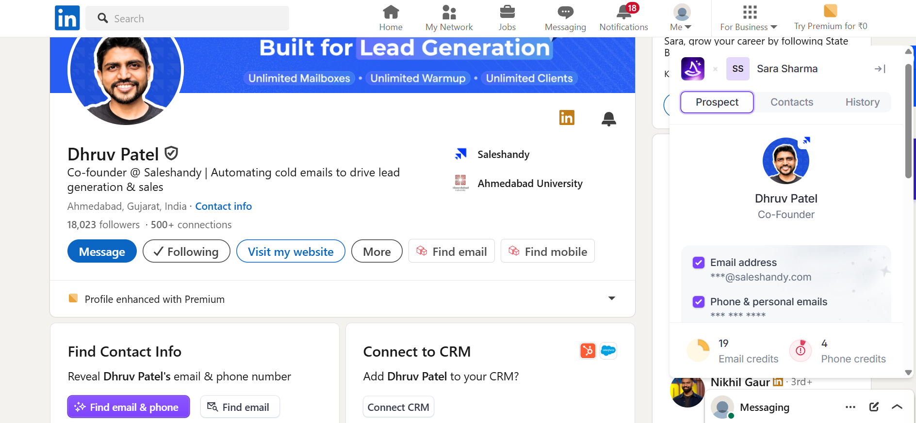Wiza a top LinkedIn Chrome Extension