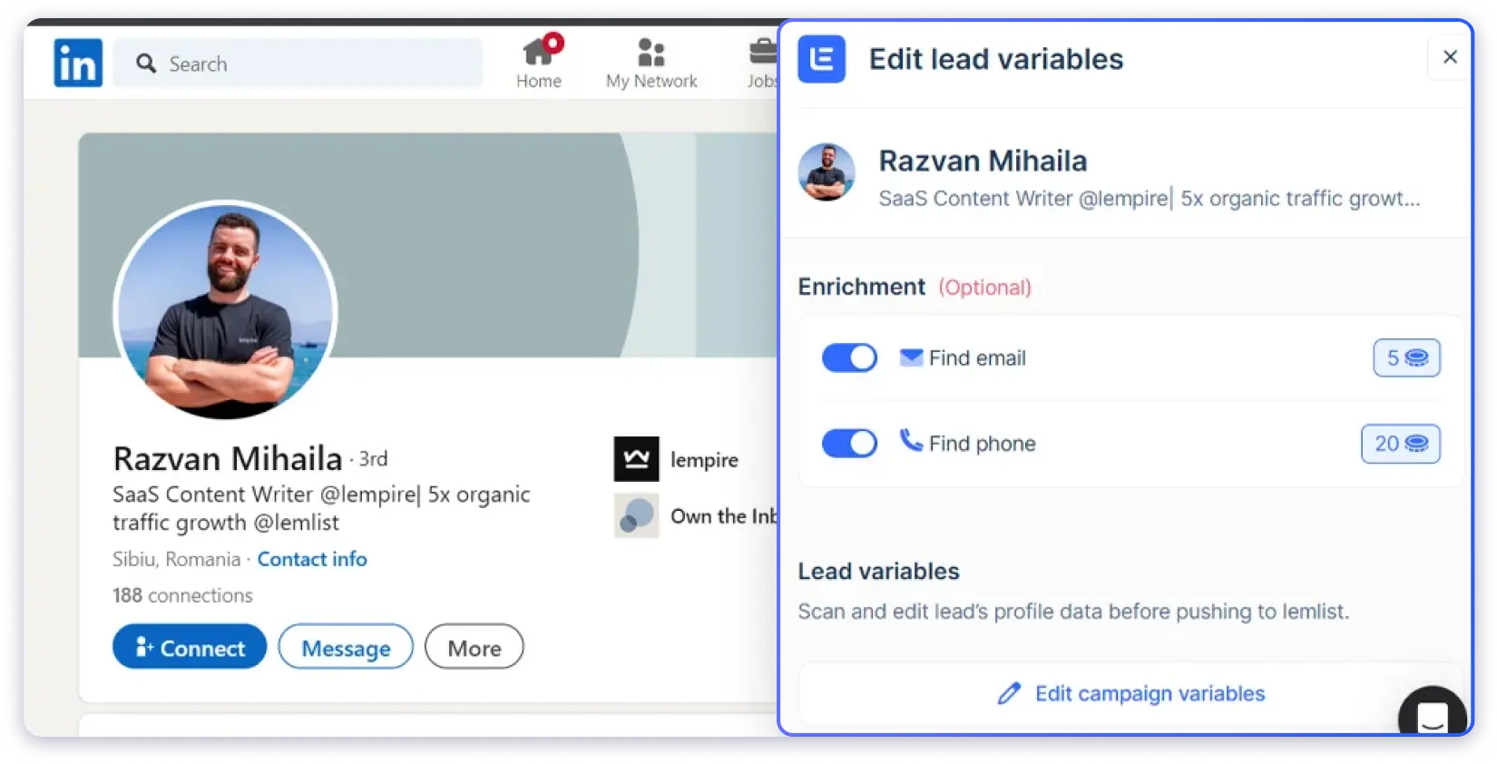 Lemlist the best LinkedIn Chrome extension