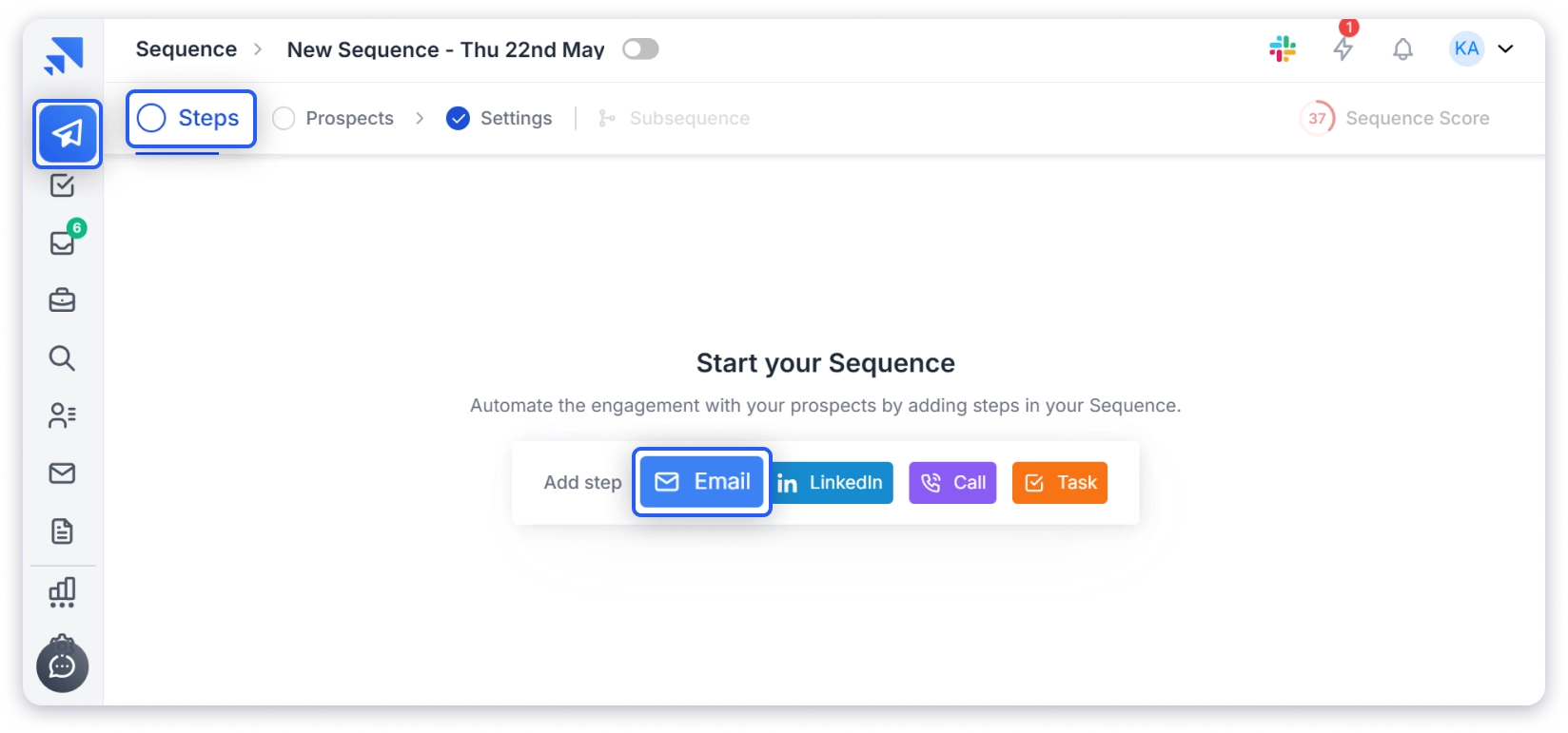Create cold email drip campaign