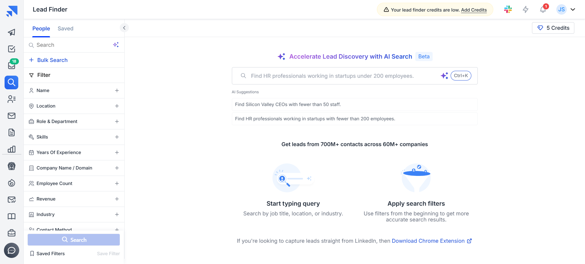 Saleshandy lead finder