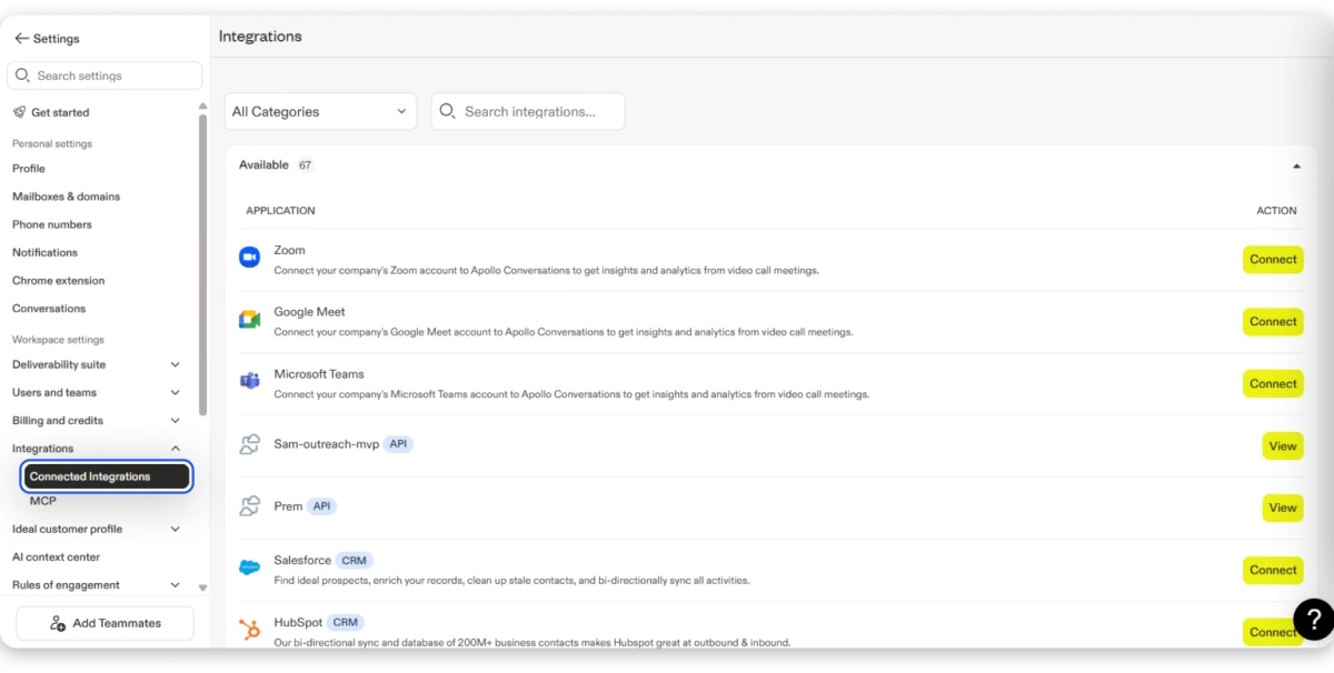 Apollo's Integrations