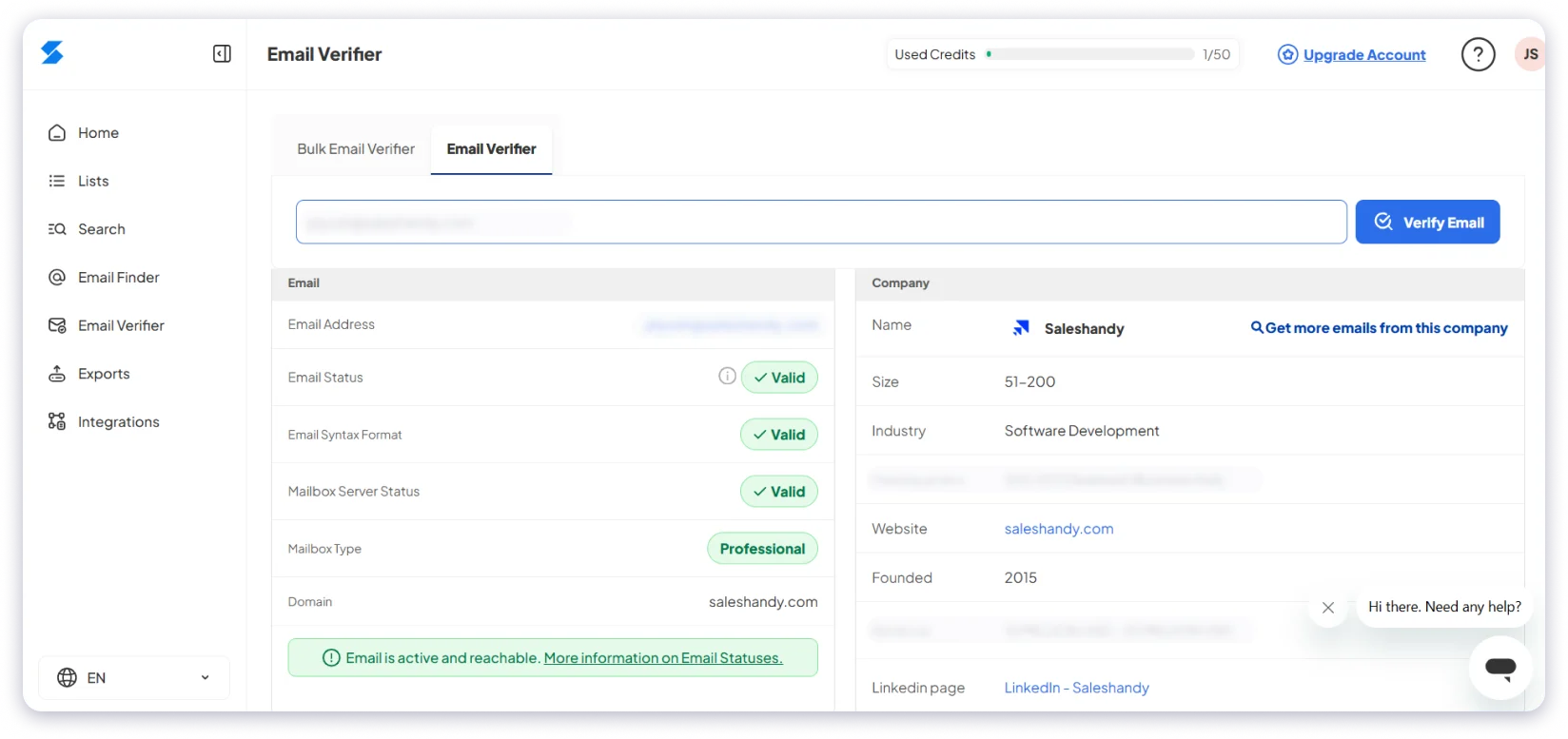 Skrapp.io Email Verifier