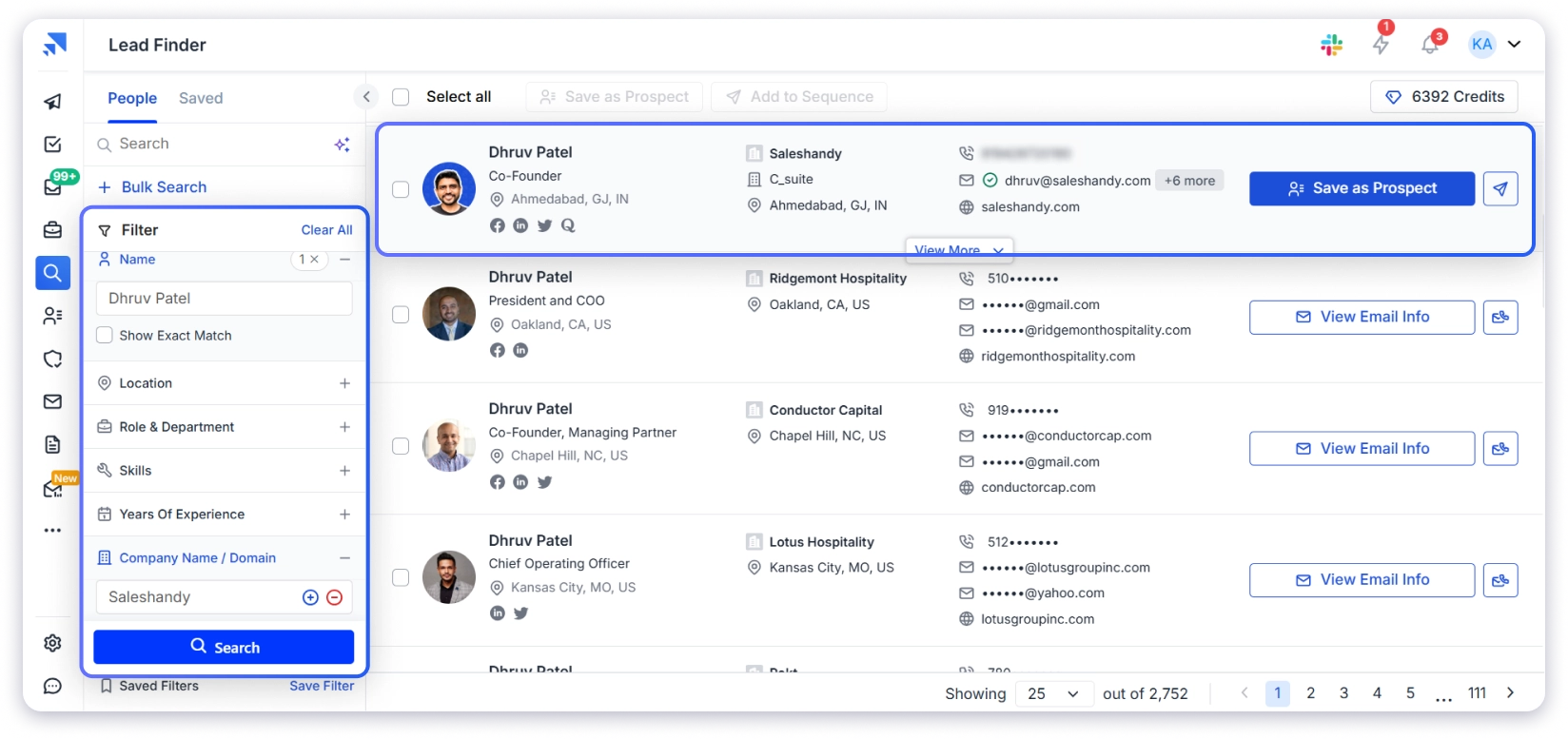 Find email addresses with the best email finder tool (Saleshandy)