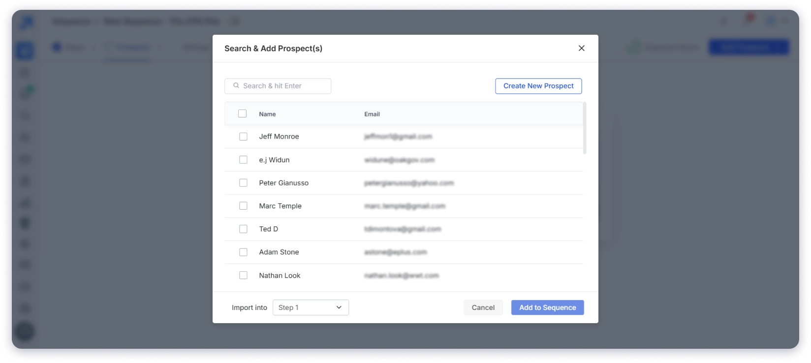 Add Prospect or Build Your Lead List From Scratch