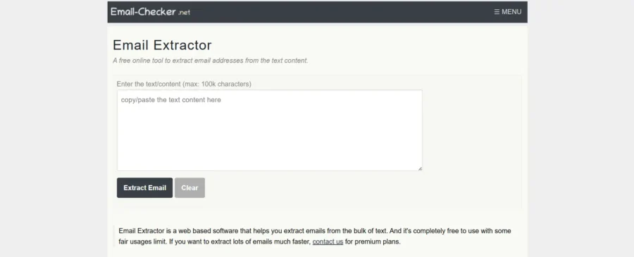Email-Checker for Email Extractions