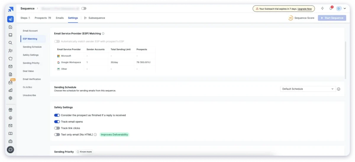 schedule send time of cold emails