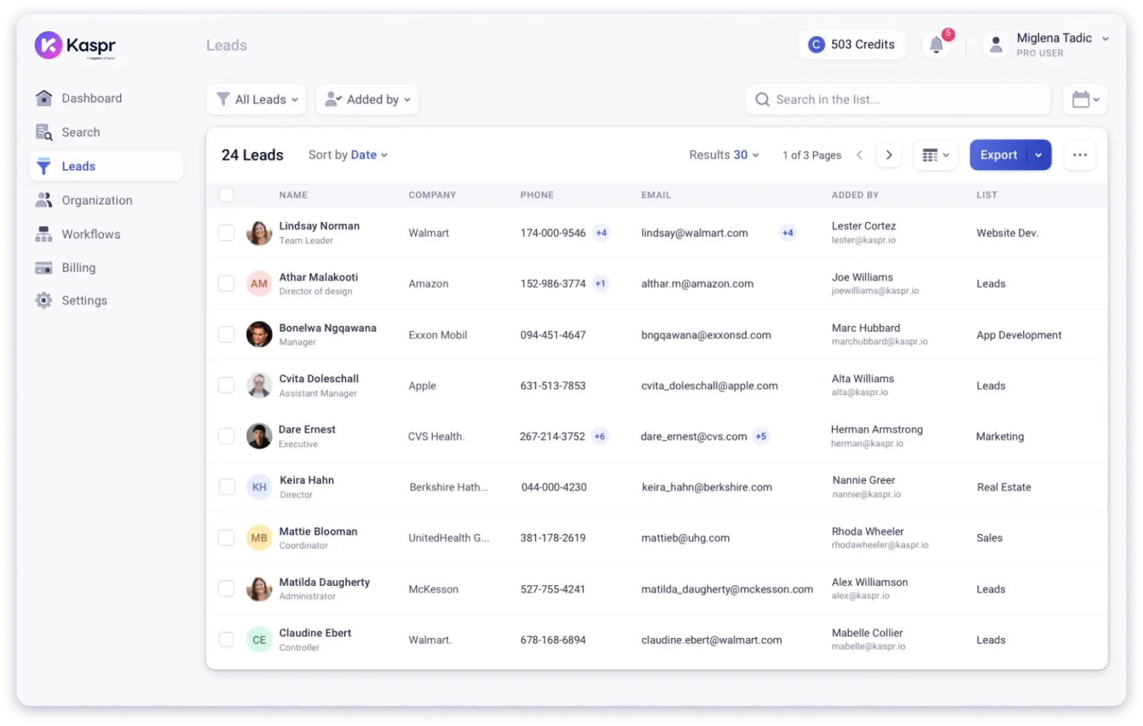 Kaspr a linkedin email lookup tool