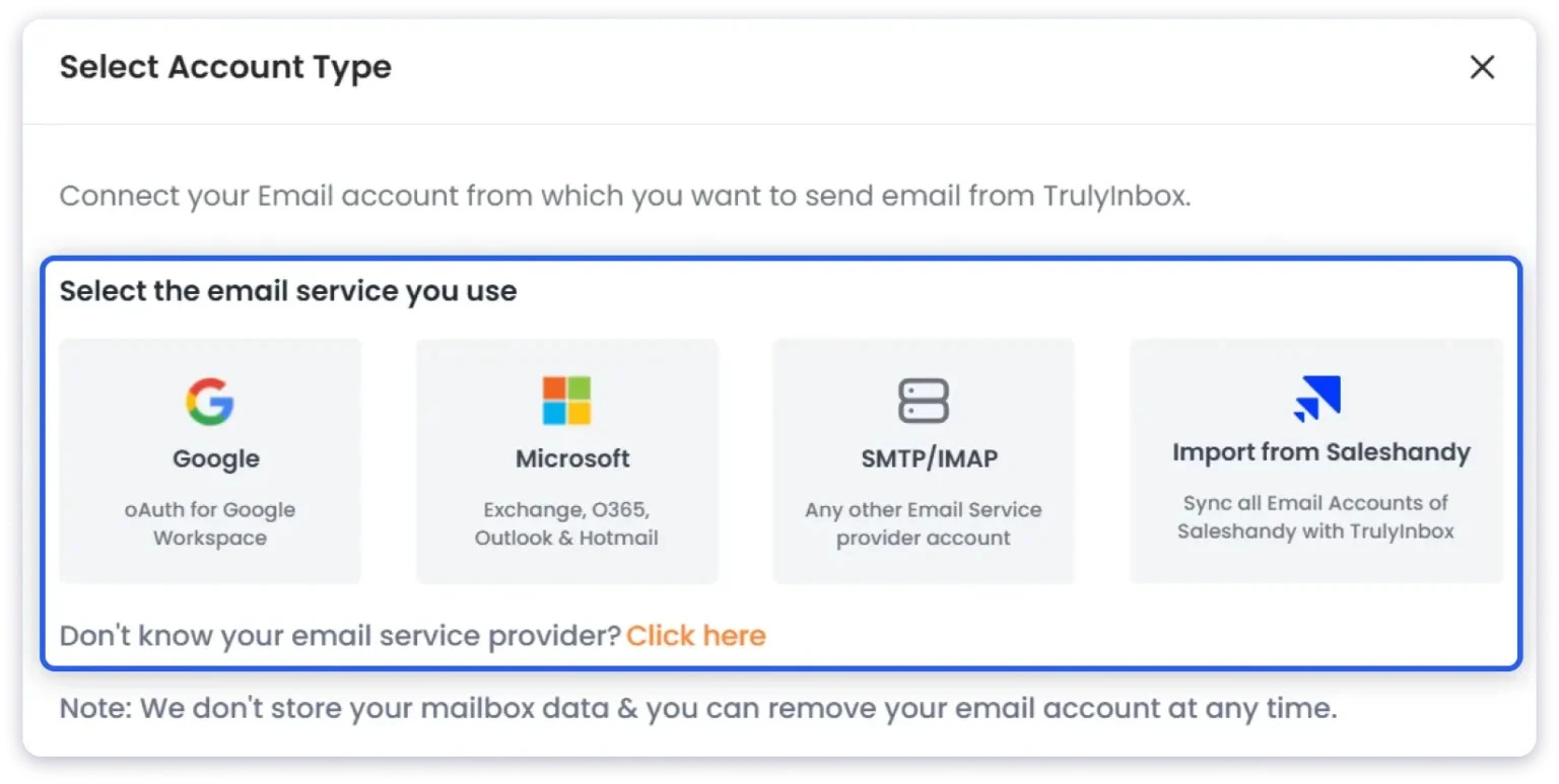 Choose the email warm up accounts