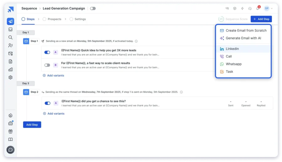 Saleshandy Cold Email Automation Software