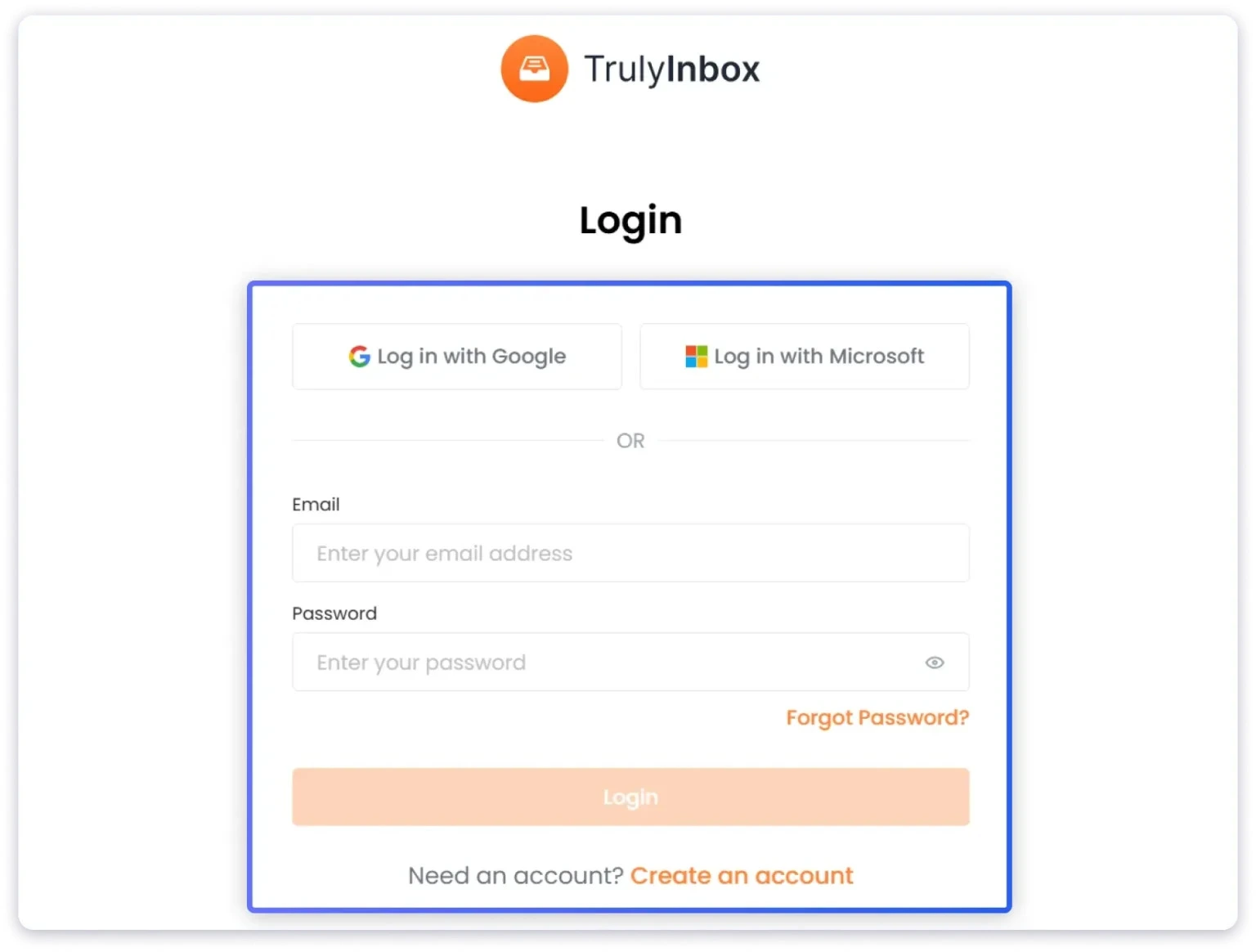 Log in to TrulyInbox