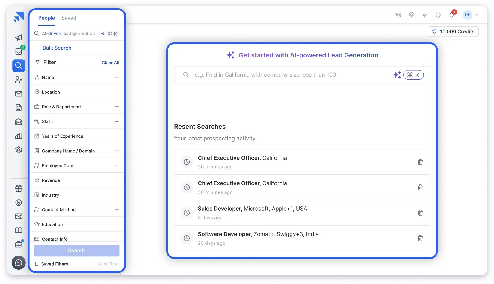 Saleshandy B2B lead finder helps to find the accurate and verified email addresses