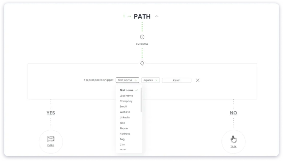 set up conditioned follow ups woodpecker