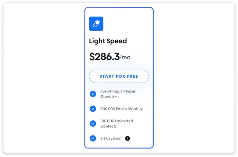Outreach Light Speed Plan