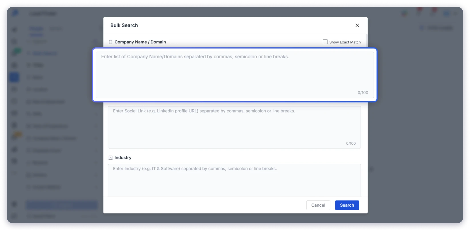 Saleshandy Lead Finder to Extract Leads in Bulk