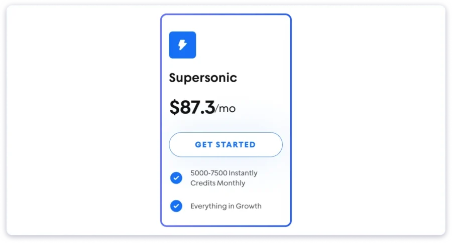 SuperSonic Plan Pricing
